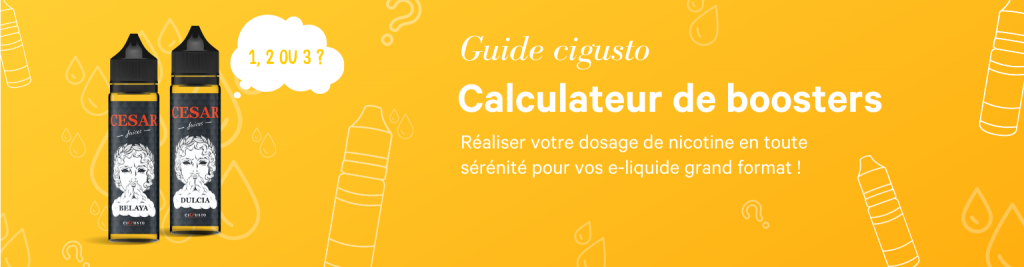 Calculateur Booster nicotine pour E liquides Prêt-à-Booster