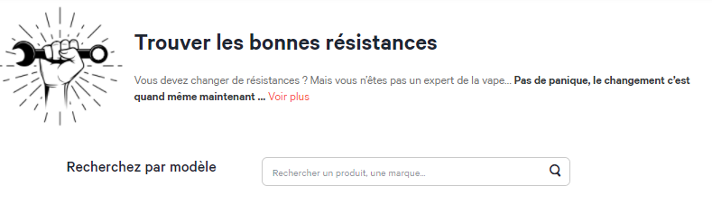 Cigusto retrouvez les résistances compatibles avec votre clearomiseur
