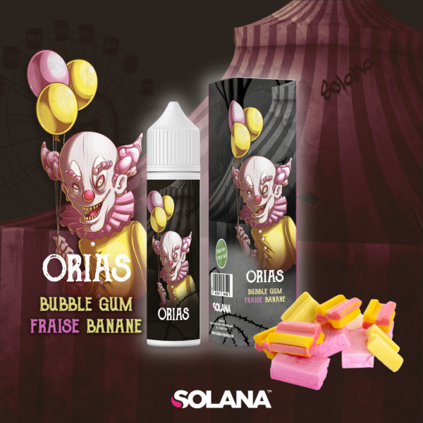 E liquide Orias Bubble gum Fraise Banane Barnum Show Solana | Cigusto Eliquide pour cigarette electronique