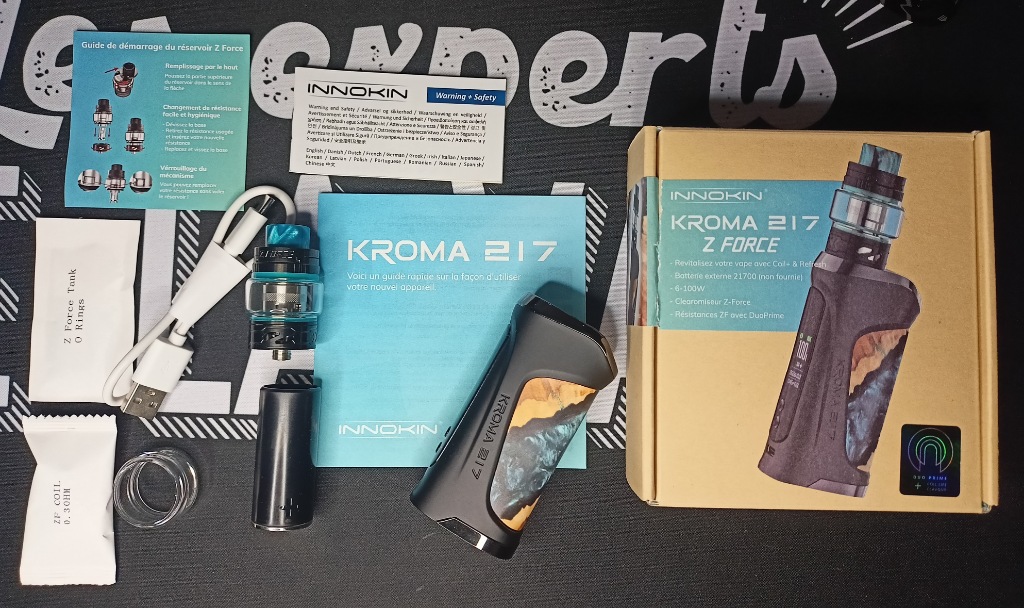 packaging du kit cigarette electronique Kroma 217 d'Innokin | Cigusto Ecigarette