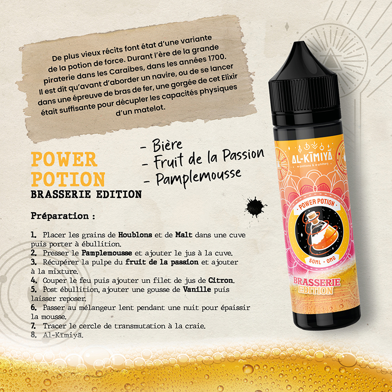 Al Kimiya E liquide Power Potion Brasserie