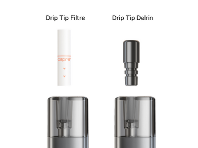 2 types de drip tip pour le pod Vilter Aspire