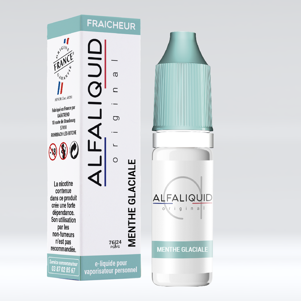 E Liquide Menthe Glaciale gamme Original Fraicheur d'Alfaliquid