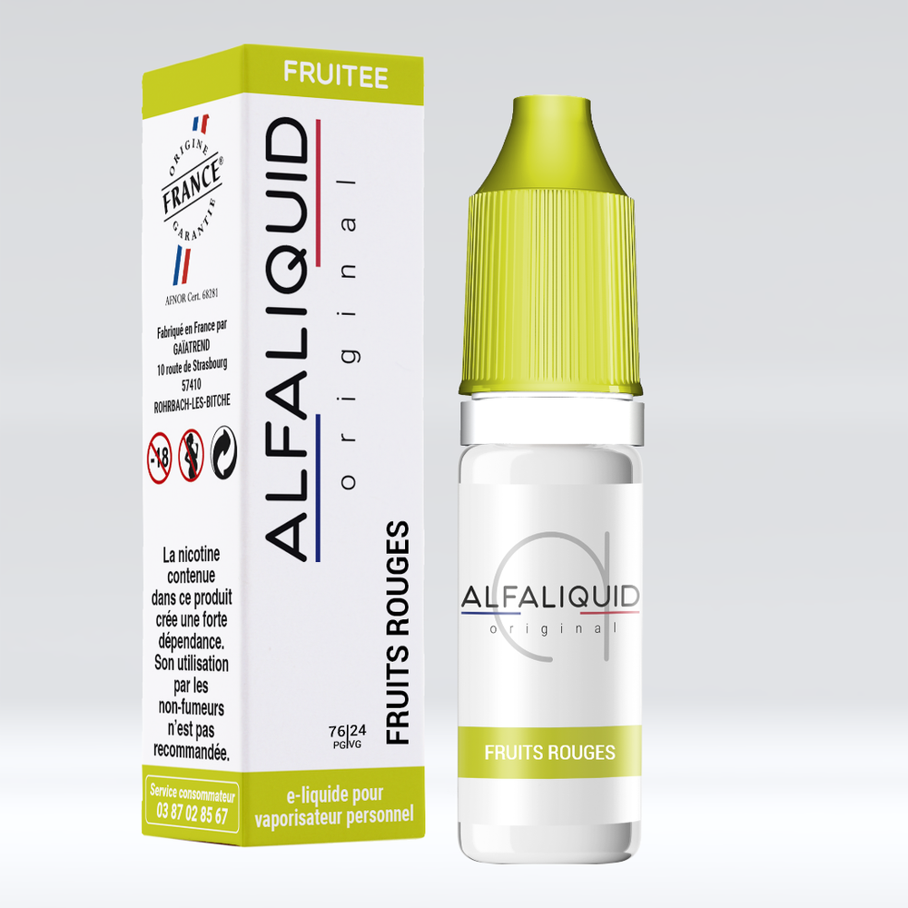 E Liquide Fruits Rouges gamme Original Fruité d'Alfaliquid