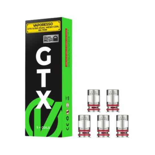 Résistances GTX Dual Mesh Vaporesso | Pack 5 résistances double mesh | Cigusto | Cigarette electronique, Eliquide