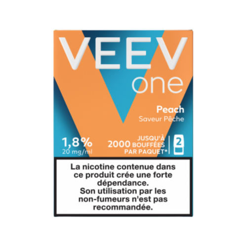 Cartouche VEEV ONE PEACH | Pod pré-rempli pêche 2ml | Cigusto | Cigarette electronique, Eliquide