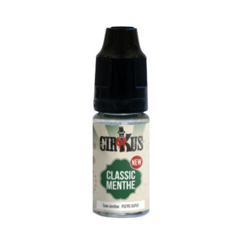 E liquide Classic Menthol 10ml - Cirkus Authentic | Cigusto | Cigarette electronique, Eliquide