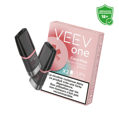 Cartouche VEEV ONE CORAL PINK | Pod 2ml Melon Pastèque 20mg | Cigusto | Cigarette electronique, Eliquide