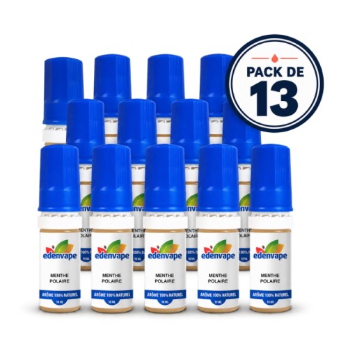 Pack 13 E Liquides Menthe Polaire 10ml Edenvape – 3 flacons offerts | Cigusto | Cigarette electronique, Eliquide