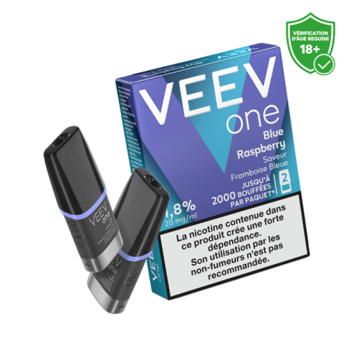 Cartouche Pod pré remplie eliquide Veev One Blue Raspberry 20 mg | Cigusto | Cigarette electronique, Eliquide