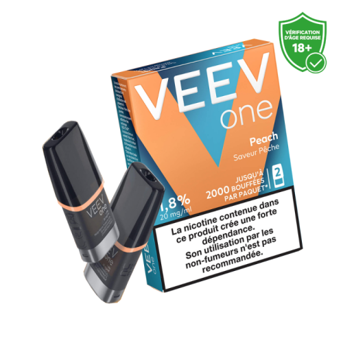 Cartouche VEEV ONE PEACH | Pod pré-rempli pêche 2ml | Cigusto | Cigarette electronique, Eliquide