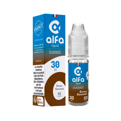 E Liquide BROWN DIAMOND 70/30 Alfaliquid 10ml - Classics France  | Cigusto | Cigarette electronique, Eliquide