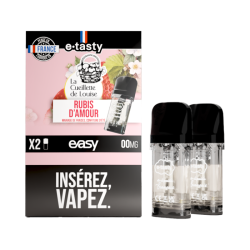 Cartouche Pod EASY Rubis d'amour 2 ml Sel de nicotine de E Tasty | Cigusto | Cigarette electronique, Eliquide