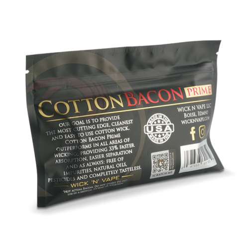 Cotton Bacon Prime - Wick N Vape en pièces détachées  | Cigusto | Cigarette electronique, Eliquide