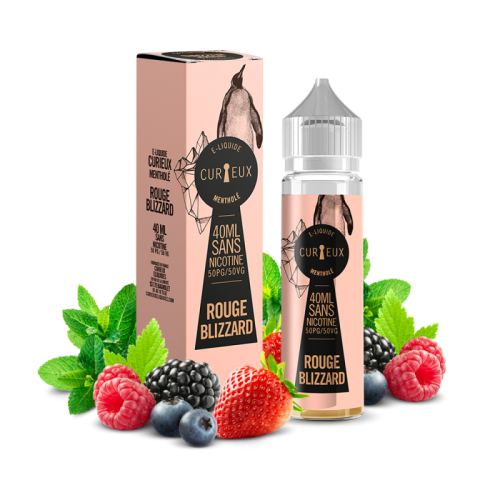 E liquide France Rouge Blizzard 40 ml - CURIEUX Nicotine 0mg | Cigusto | Cigarette electronique, Eliquide