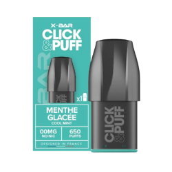 Cartouche Click & Puff COOL MINT de X Bar en 10mg/ml | Cigusto | Cigusto | Cigarette electronique, Eliquide