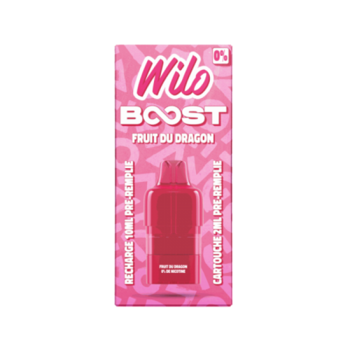 Cartouche Wilo Boost 2+10ml Fruit du Dragon | Sel de Nicotine | Cigusto | Cigarette electronique, Eliquide