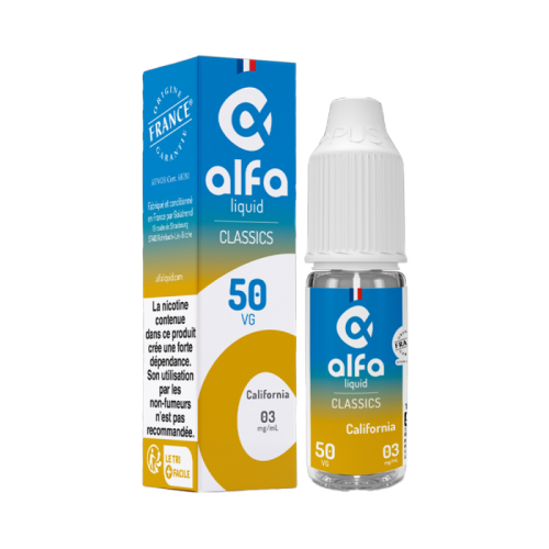 E Liquide CALIFORNIA 50/50 10 ml - Alfaliquid  | Cigusto | Cigusto | Cigarette electronique, Eliquide