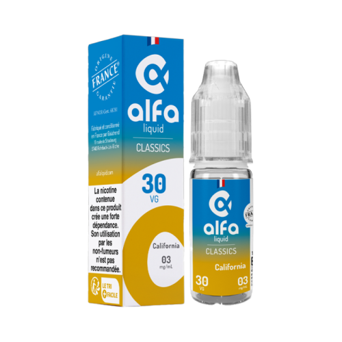 E Liquide CALIFORNIA 70/30 10 ml - Alfaliquid  | Cigusto | Cigusto | Cigarette electronique, Eliquide