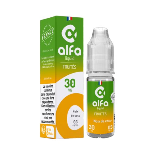 E Liquide NOIX DE COCO 10 ml - Alfaliquid | Cigusto | Cigarette electronique, Eliquide
