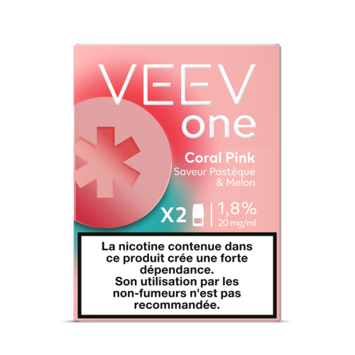Cartouche VEEV ONE CORAL PINK | Pod 2ml Melon Pastèque 20mg | Cigusto | Cigarette electronique, Eliquide