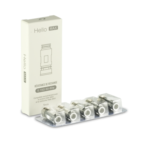 Resistance HELLO MAX de chez Cigusto - Pack de 5 Résistances | Cigusto | Cigarette electronique, Eliquide