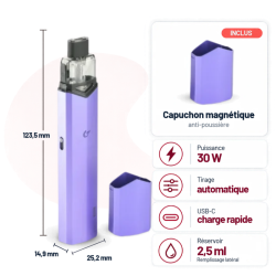 Kit HELLO PRO PURPLE Cigusto | cigarette électronique avec capuchon | Cigusto | Cigarette electronique, Eliquide