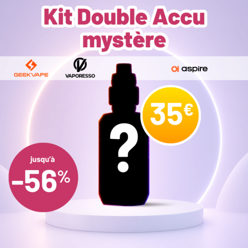 Kit DOUBLE ACCU Mystère parmi une sélection de modèles de différentes marques | Cigusto | Cigarette electronique, Eliquide