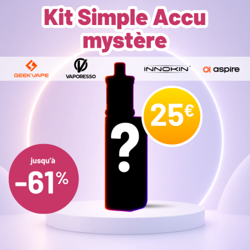 Kit SIMPLE ACCU Mystère parmi une sélection de modèles de différentes marques | Cigusto | Cigarette electronique, Eliquide