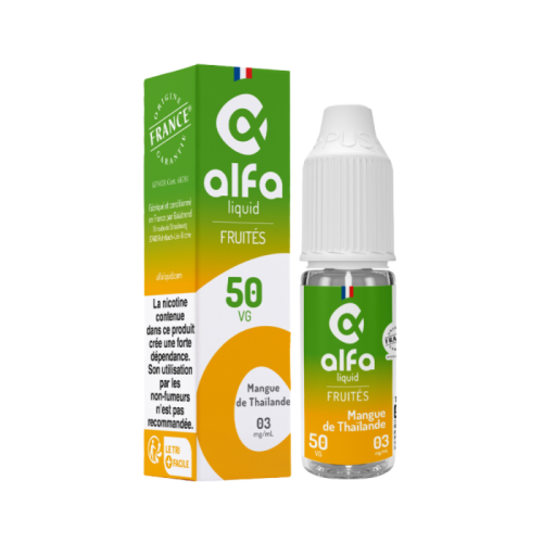 E Liquide MANGUE DE THAÏLANDE 50/50 Fruités Alfaliquid en 10ml | Cigusto | Cigarette electronique, Eliquide