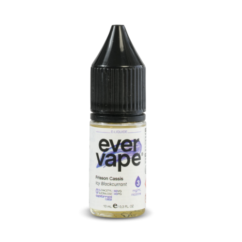 Eliquide Frisson Cassis 10 ml par Evervape 4 taux de nicotine | Cigusto | Cigarette electronique, Eliquide