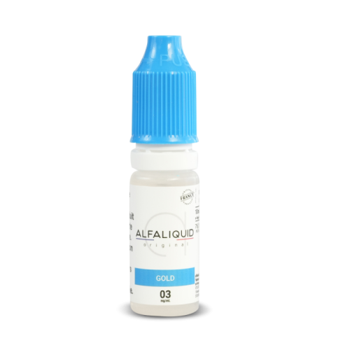E Liquide pour cigarette electronique GOLD 10 ml Alfaliquid | Cigusto | Cigarette electronique, Eliquide