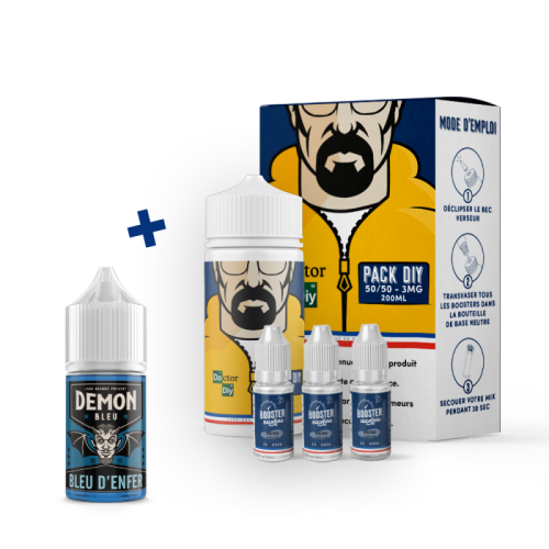 Pack DIY BLEU D'ENFER 230 ml 50/50 - Eliquide| Cigusto | Cigusto | Cigarette electronique, Eliquide