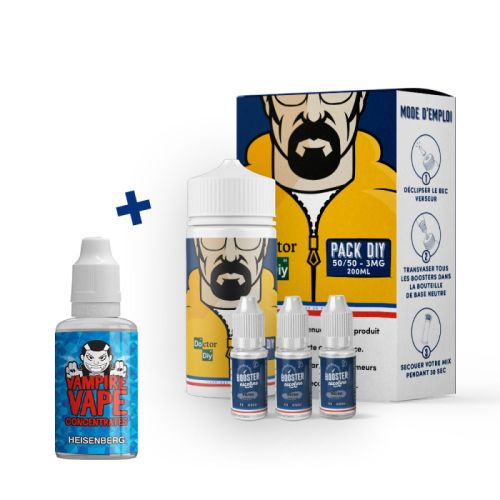 Pack DIY Heisenberg 230ml 50/50 base DIY 50/50| Cigusto | Cigusto | Cigarette electronique, Eliquide