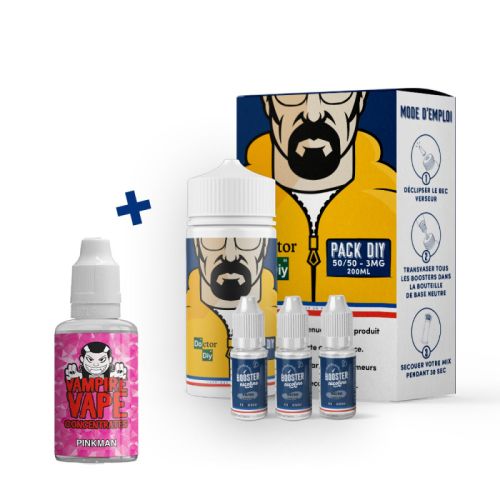 Pack DIY Pinkman 230 ml 50/50 - Doctor DIY| Cigusto | Cigusto | Cigarette electronique, Eliquide