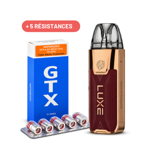 Pack Kit Luxe XR Max 2 + 5 Résistances GTX | Vaporesso  | Cigusto | Cigarette electronique, Eliquide