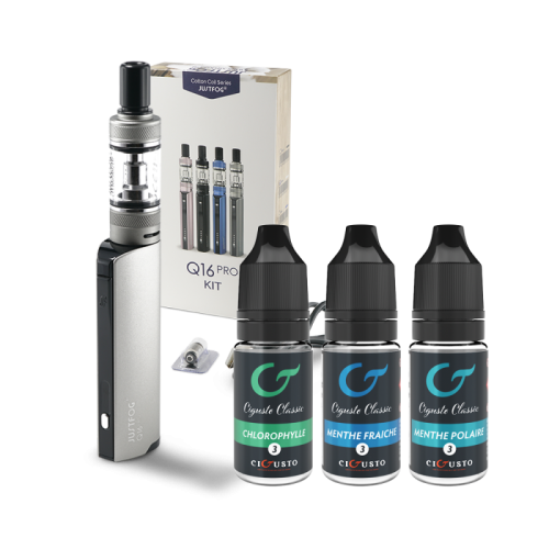 Pack Q16 Pro Justfog + 3 eliquides Cigusto menthe | Cigusto | Cigarette electronique, Eliquide