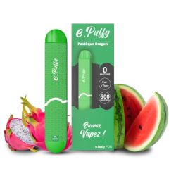 Cigarette électronique jetable e.Puffy Pasteque Dragon Etasty, puff au goût de pastèque | Cigusto | Cigusto | Cigarette electronique, Eliquide