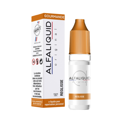 E Liquide pour cigarette electronique Réglisse 10 ml Alfaliquid | Cigusto | Cigarette electronique, Eliquide