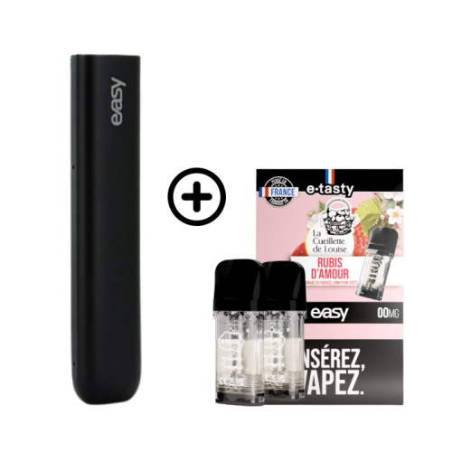 Pack Pod EASY + 2 cartouches de Rubis d'amour de chez E Tasty  | Cigusto | Cigarette electronique, Eliquide