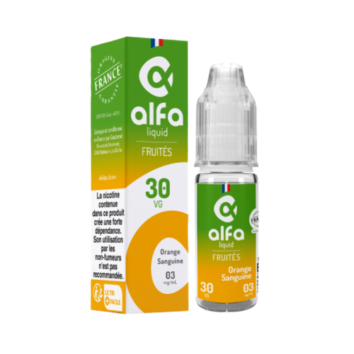 E Liquide Orange Sanguine Fruités Alfaliquid 10ml - France 70/30  | Cigusto | Cigarette electronique, Eliquide