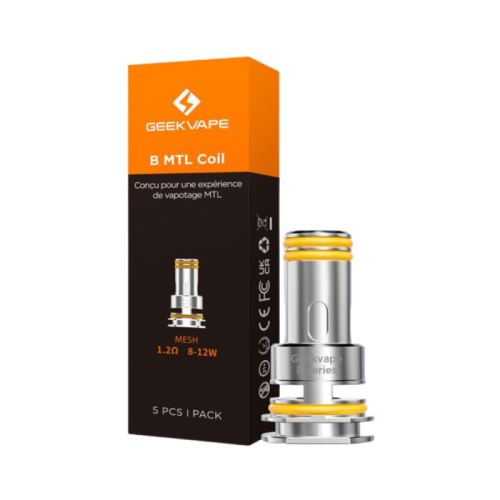 Résistances B Series MTL Geekvape | Pack 5 résistances inhalation indirecte | Cigusto | Cigarette electronique, Eliquide
