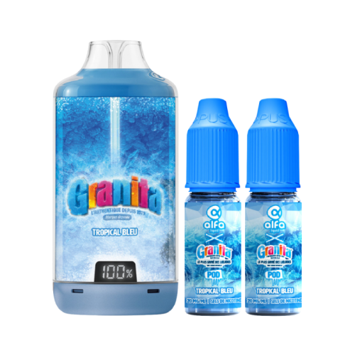 Pod BIG PUFF Tropical Bleu GRANITA | Cigarette électronique MTL | Cigusto | Cigarette electronique, Eliquide