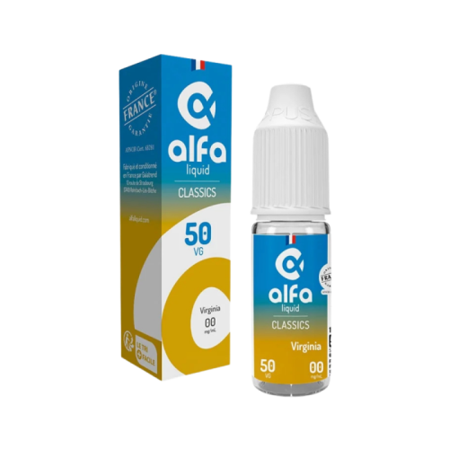 E Liquide VIRGINIA 50/50 Classics Alfaliquid 10ml - France 12mg  | Cigusto | Cigarette electronique, Eliquide