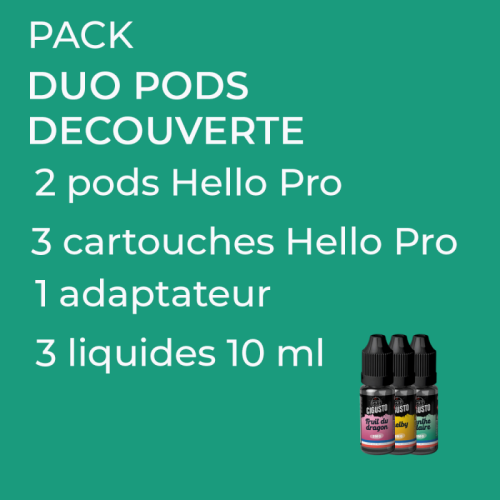 Pack Duo Pods Decouverte | Cigusto | Cigarette electronique, Eliquide