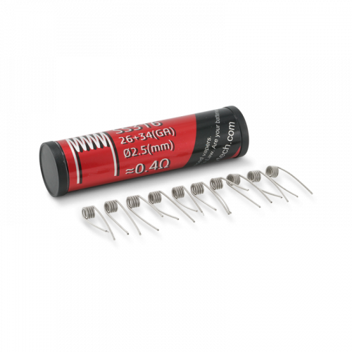 Clapton coil SS316  26GA+34GA Fumytech pour atomiseur RTA RDA | Cigusto | Cigarette electronique, Eliquide