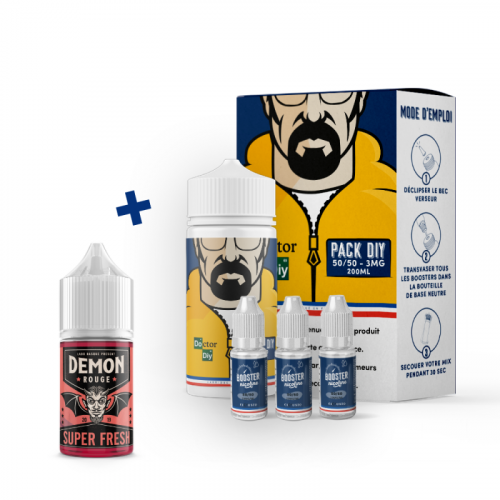 Pack DIY ROUGE SUPER FRESH 230 ml 50/50 - Demon Juice | Cigusto | Cigarette electronique, Eliquide