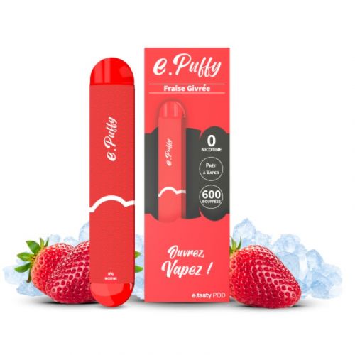 Cigarette electronique jetable e.Puffy Fraise Givrée Etasty | Cigusto | Cigarette electronique, Eliquide