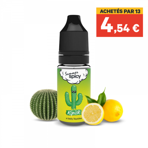 E-liquide Kipick de E-Tasty en flacon de 10 ml, e-liquide Kipick saveur cactus et citron | Cigusto | Cigusto | Cigarette electronique, Eliquide