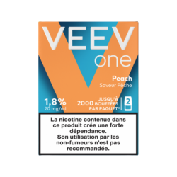 Cartouche pré remplie eliquide Veev One Peach 20 mg | Cigusto | Cigarette electronique, Eliquide